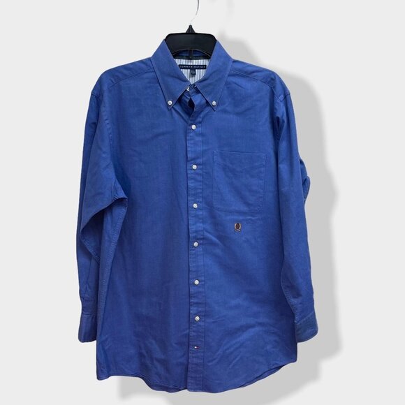 TOMMY‎ Hilfiger Blue Button Down Shirt - Picture 1 of 4